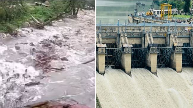कुल्लू की गढ़सा घाटी में बादल फटने से उफान पर ब्यास नदी, पंडोह डैम के पांचों गेट खुले; डैहर पॉवर हाउस ठप