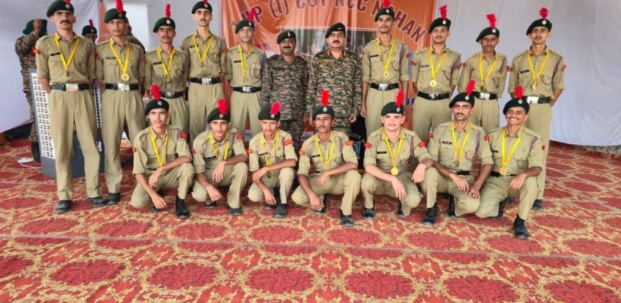 एनसीसी के वार्षिक प्रशिक्षण शिविर में छात्रों ने ली एकता और अनुशासन की प्रतिज्ञा