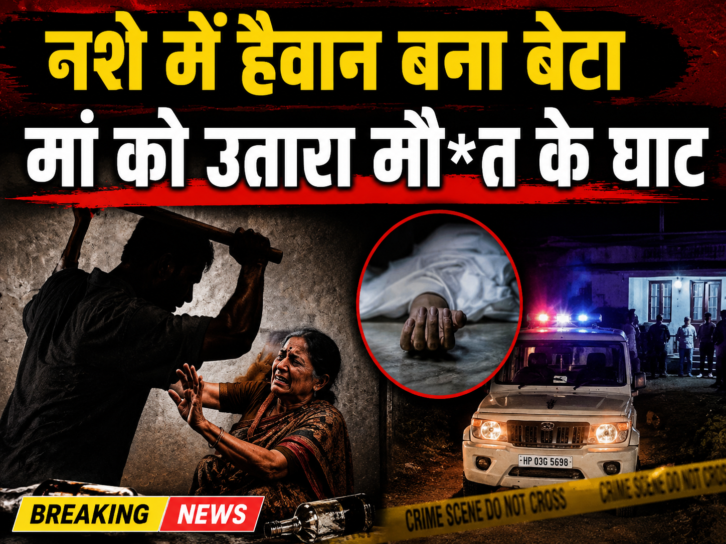 मंडी के सुंदरनगर में कलयुगी बेटे का खौफनाक कारनामा, शराब के नशे...