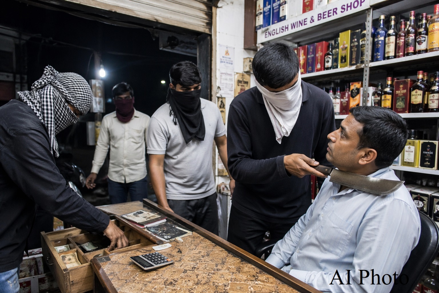 ऊना में नकाबपोश लुटेरों का आतंक: गंडासे की नोक पर ठेके से 35 हजा...