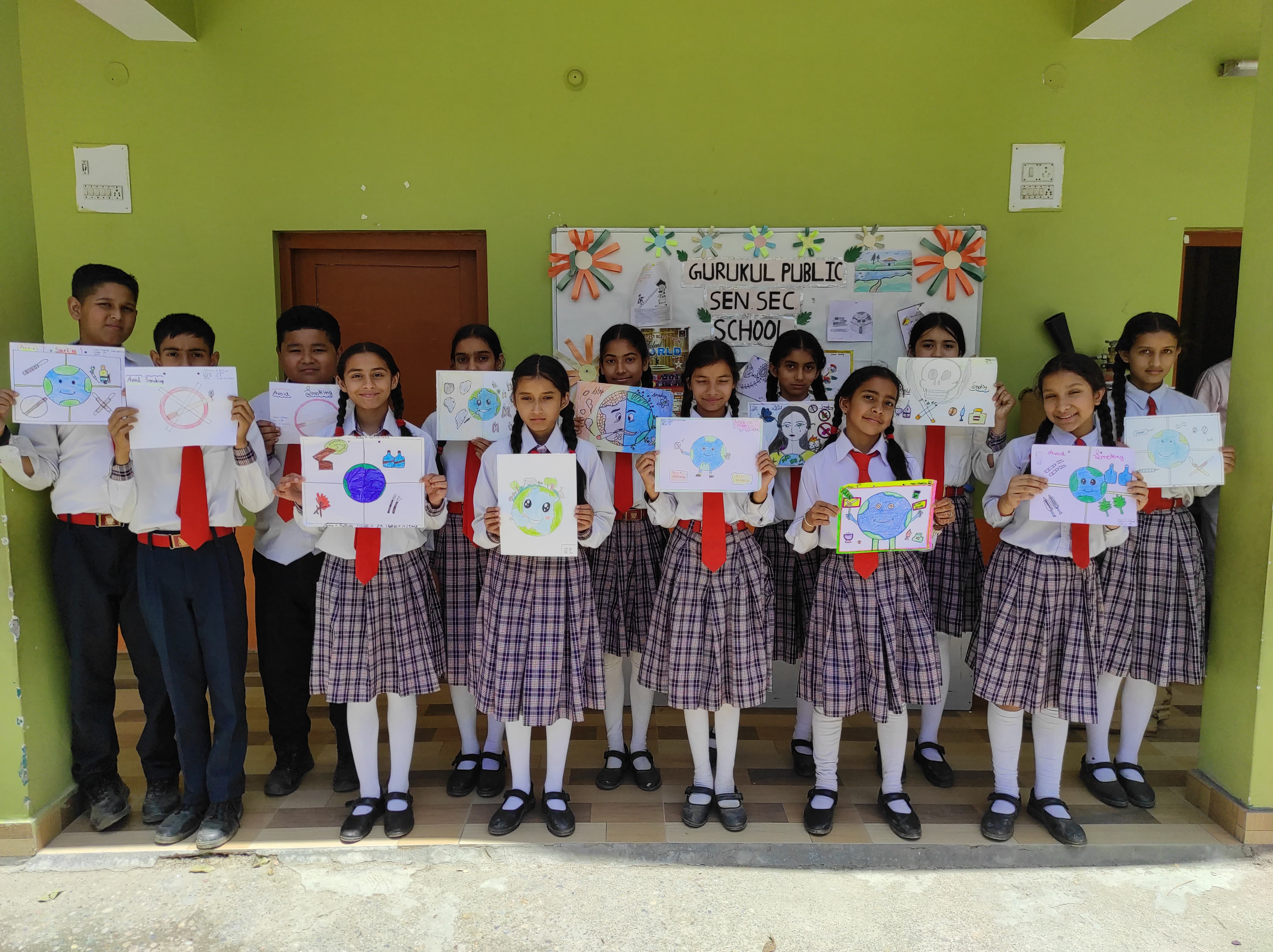 गुरुकुल सीनियर सेकेंडरी स्कूल में विश्व तंबाकू निषेध दिवस पर जागरूकता कार्यक्रम आयोजित