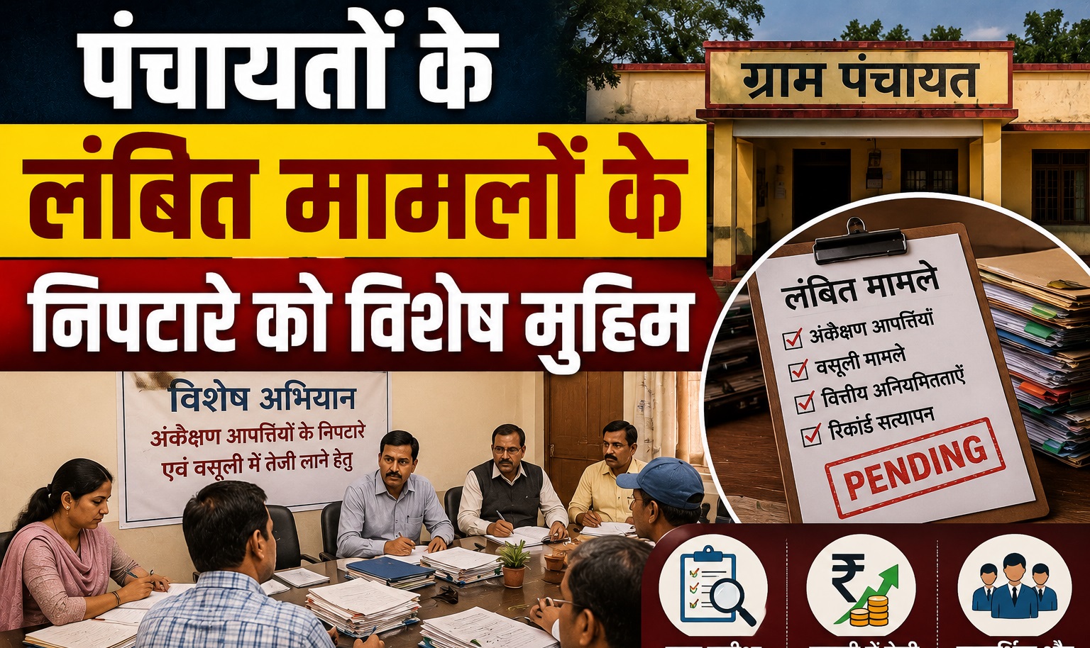 पंचायतों में लंबित ऑडिट वसूलियों पर सख्त हुई सरकार, 3 चरणों में होगी समीक्षा