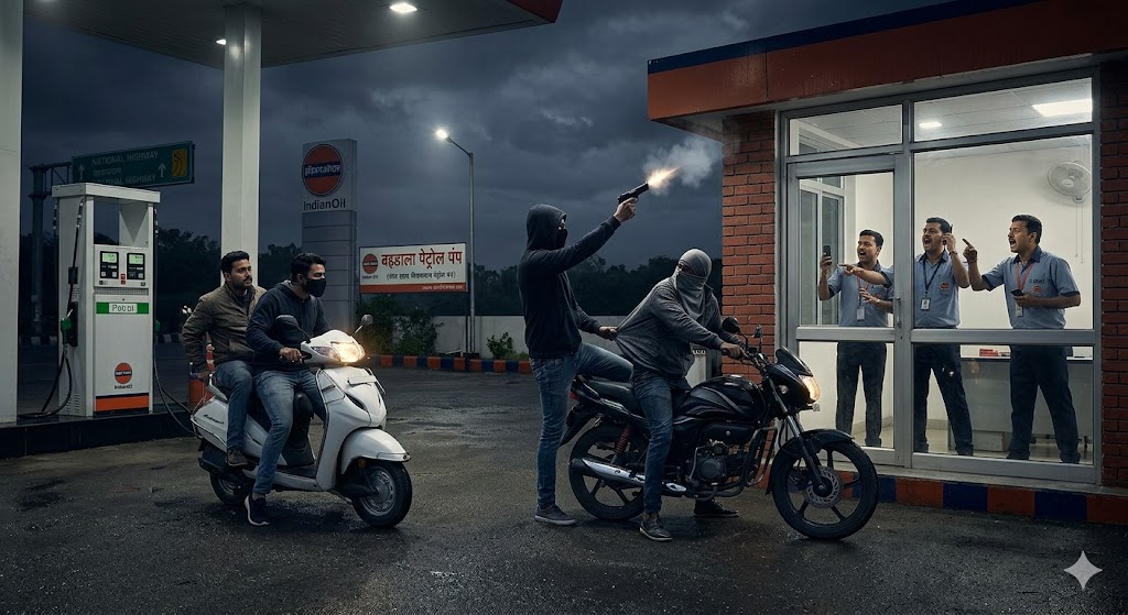 ऊना में आधी रात पेट्रोल पंप पर लूट की कोशिश, हवाई फायरिंग कर फरार हुए बदमाश