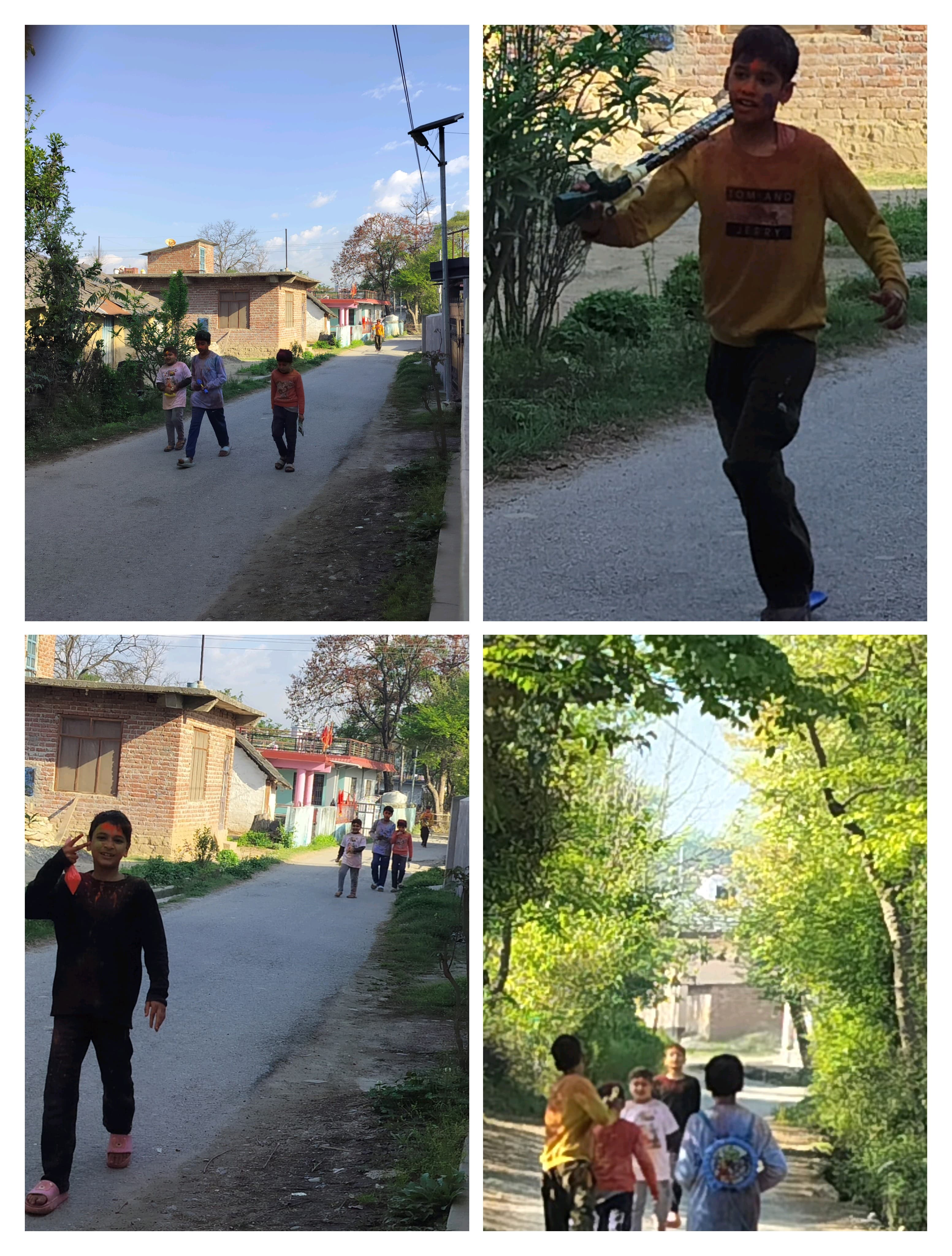 होली का पर्व धूमधाम से मनाया, बच्चों में देखा गया खासा उत्साह