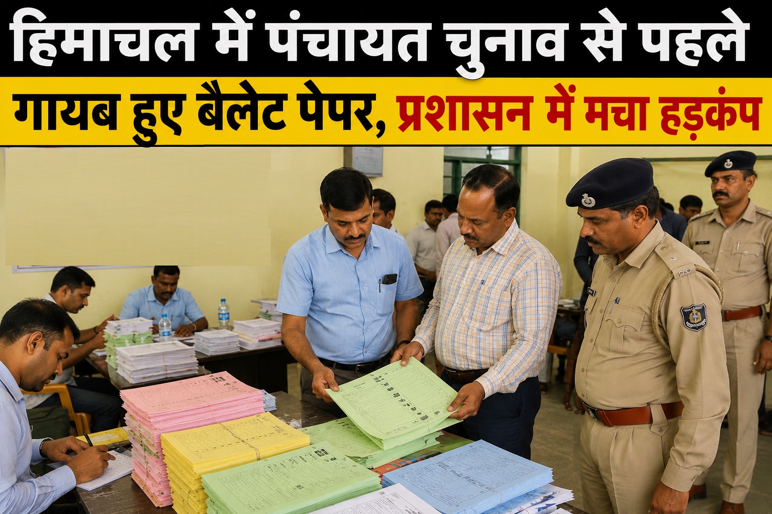 बिलासपुर में पंचायत चुनाव से पहले बड़ा बवाल: 50 बैलेट पेपर गायब...