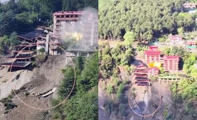 कुल्लू में बारिश का कहर: ब्यास किनारे भूस्खलन, करोड़ों का होटल खतरे में; हाईवे भी हुआ क्षतिग्रस्त