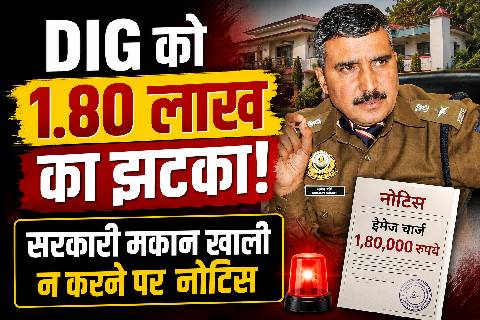 SP से DIG बनने पर भी नहीं छोड़ा सरकारी बंगला, IPS अधिकारी संजीव ग...