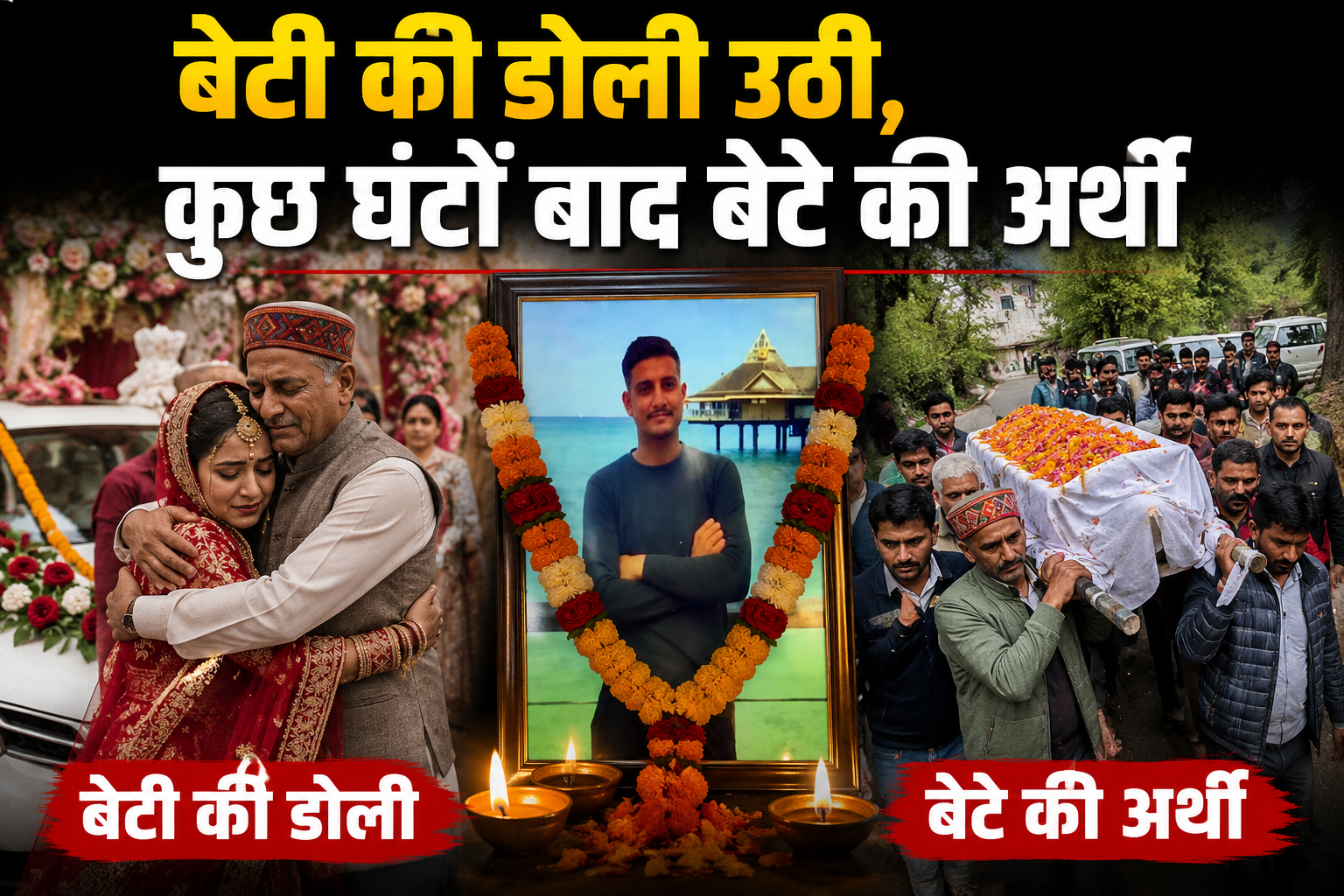 बेटी की डोली उठी, कुछ घंटों बाद बेटे की अर्थी; बहन की विदाई के बाद भाई की सड़क हादसे में मौ.त