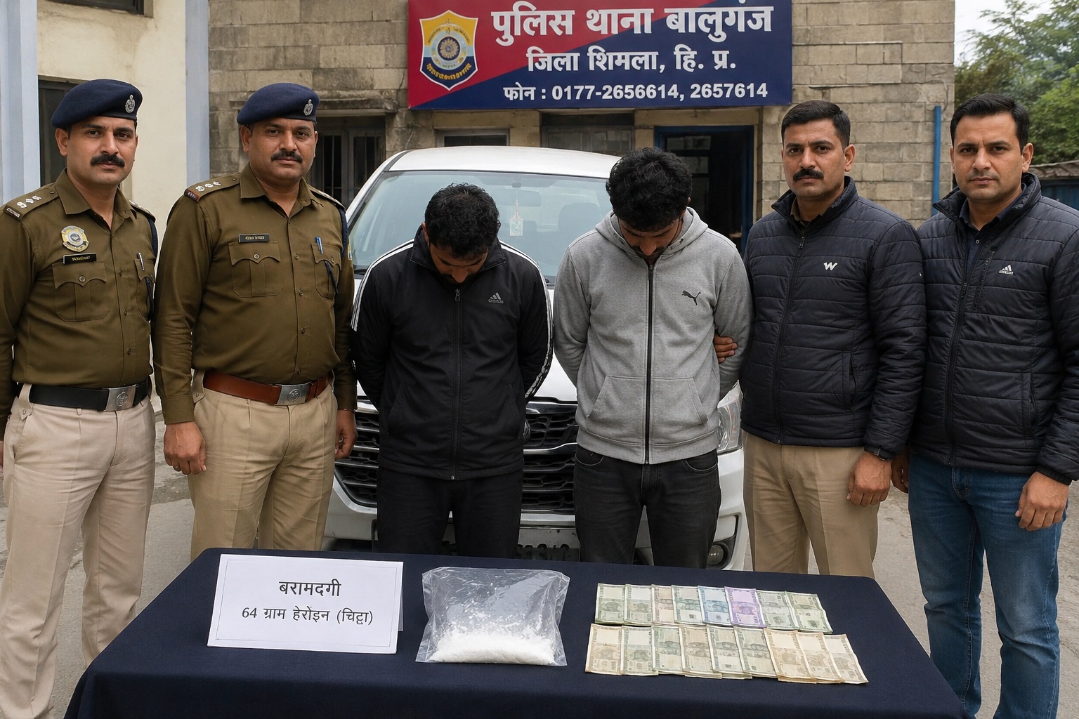 शिमला में 64 ग्राम चिट्टे के साथ दो तस्कर गिरफ्तार, पुलिस ने नाक...