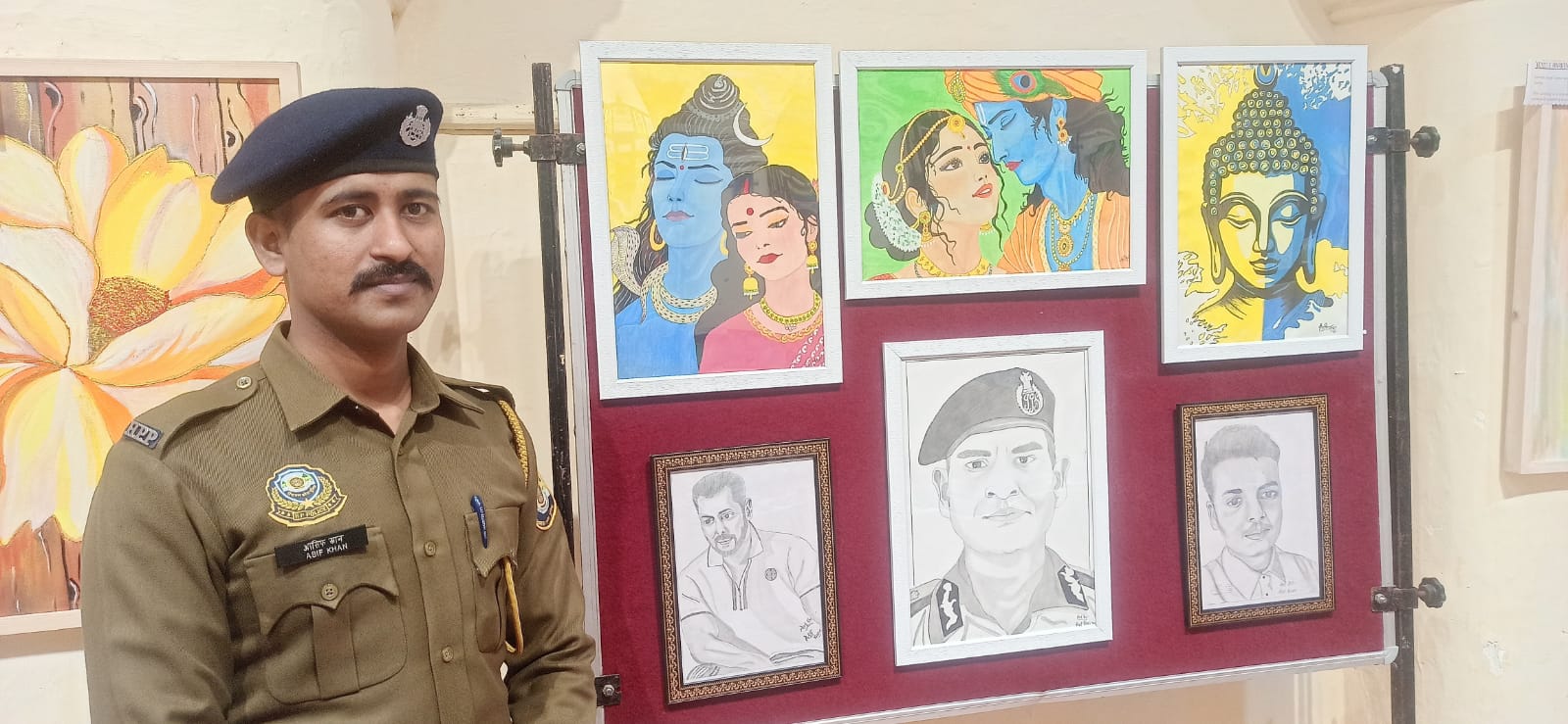 कभी कानून के रखवाले, आज कला के सितारे: शिमला में पुलिस आर्ट एग्ज़ीबिशन, आसिफ खान की कृतियां छाईं