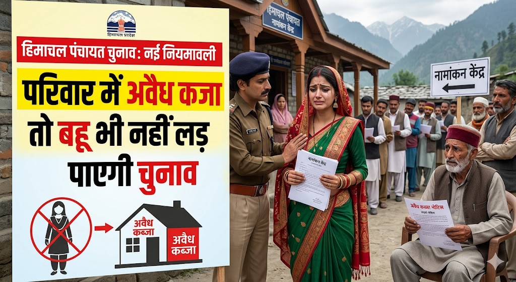 हिमाचल में पंचायत चुनाव के नियम सख्त: परिवार में अवैध कब्जा तो बहू भी नहीं लड़ पाएगी चुनाव