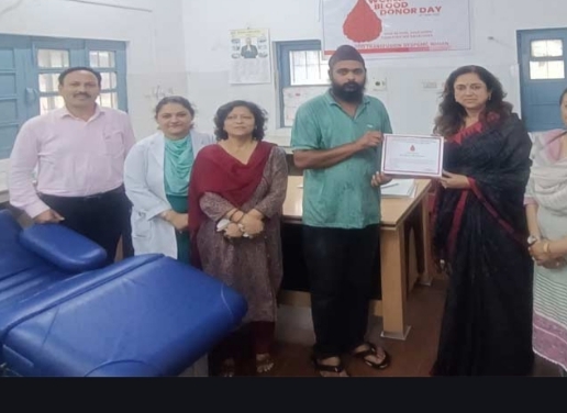 रोटरी नाहन सिरमौर हिल्स द्वारा रक्तदान 34 यूनिट ब्लड संग्रहित 