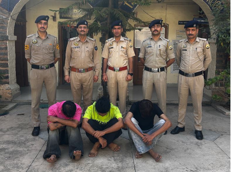 शिमला : होटल में 21 ग्राम चिट्टा बरामद, पंजाब के तीन युवक गिरफ्तार