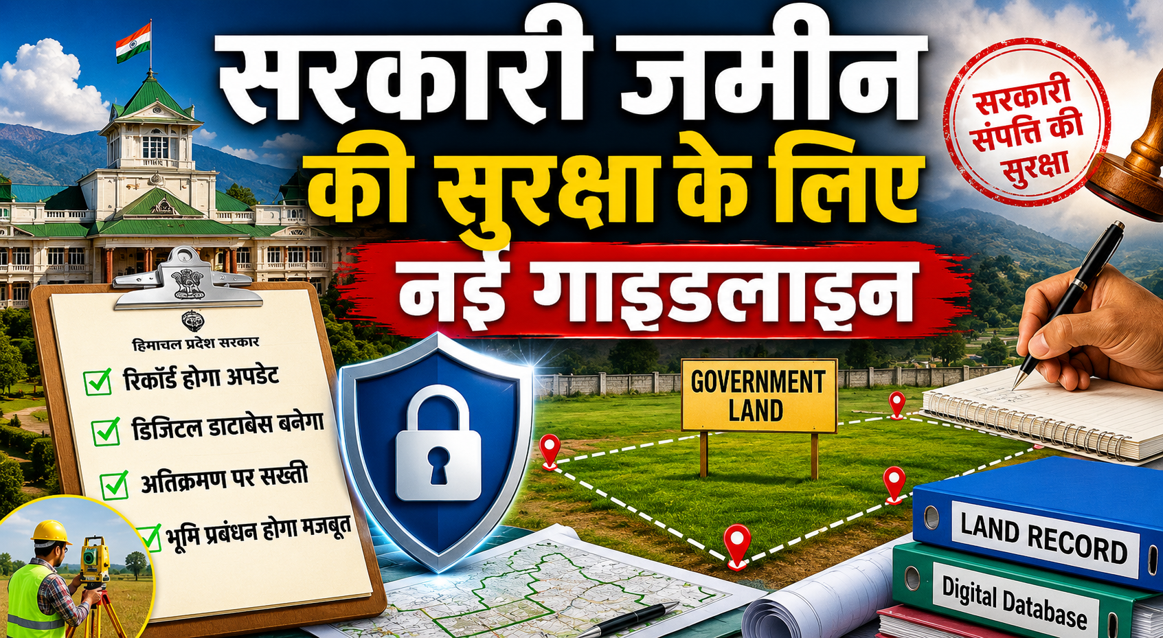 हिमाचल में सरकारी जमीन पर अब सख्त निगरानी, डिजिटल रिकॉर्ड और GIS...