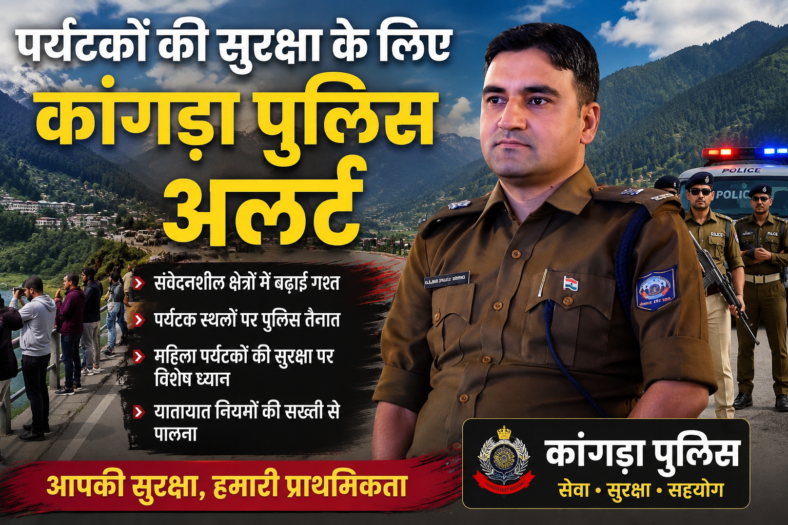 पर्यटन सीजन में ट्रैफिक नियम तोड़ने वालों की अब खैर नहीं, कांगड़ा पुलिस कसेगी शिकंजा