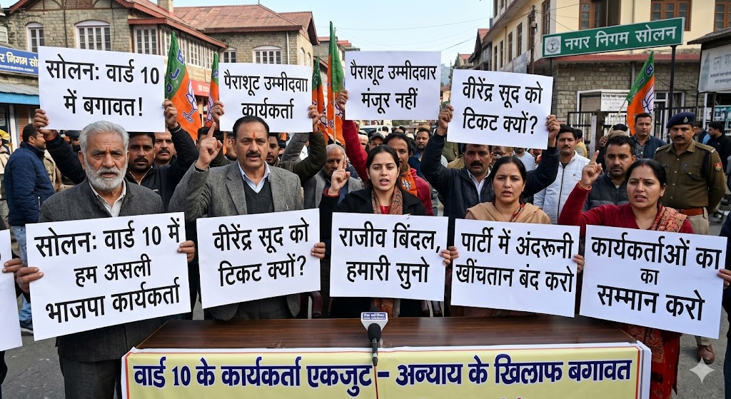 सोलन: नगर निगम चुनाव से पहले बीजेपी में अंदरूनी खींचतान, वार्ड 10 में बगावत