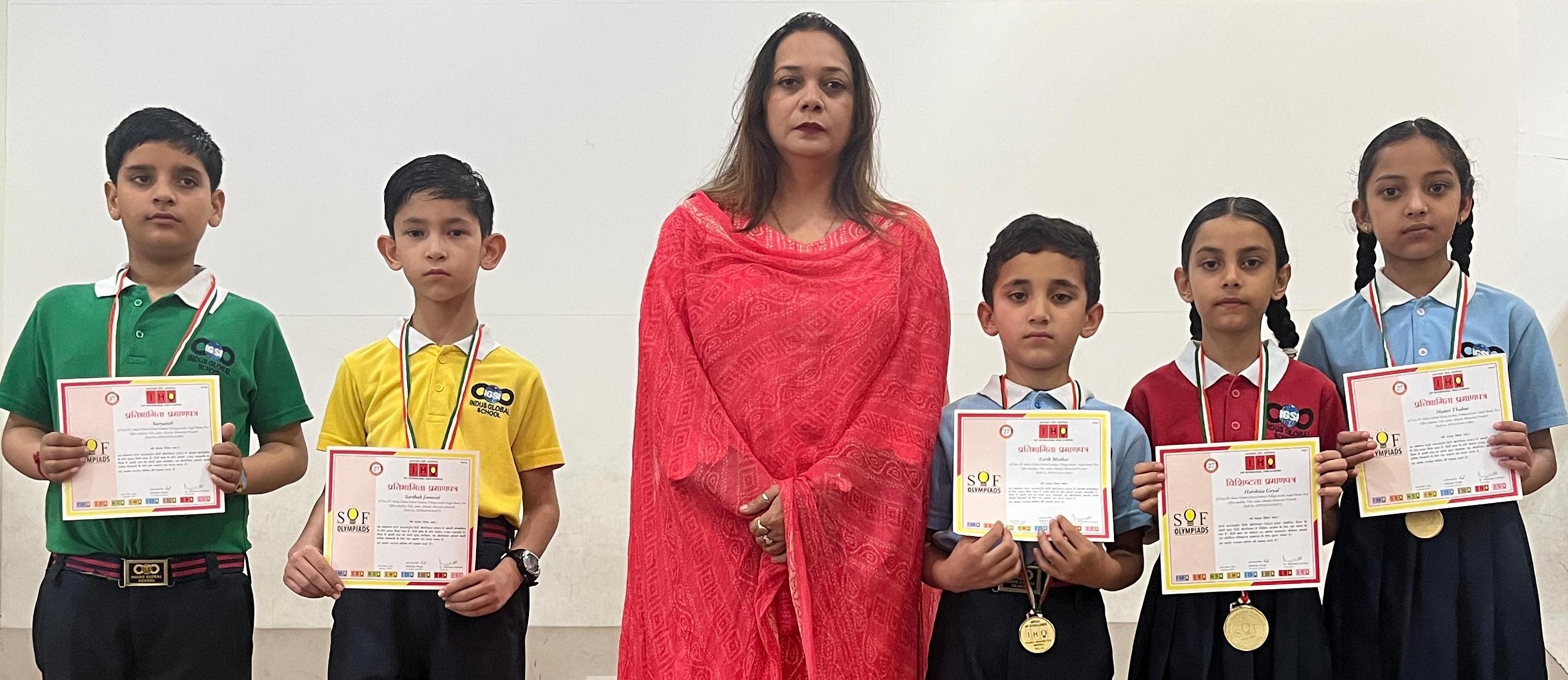 अंतरराष्ट्रीय हिंदी ओलंपियाड में इंडस ग्लोबल के छात्रों का रहा बेहतरीन प्रदर्शन