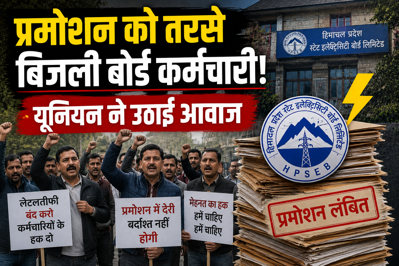 अधिकारियों की लेटलतीफी से रुकी कर्मचारियों की तरक्की', बिजली बोर्ड यूनियन ने उठाई आवाज
