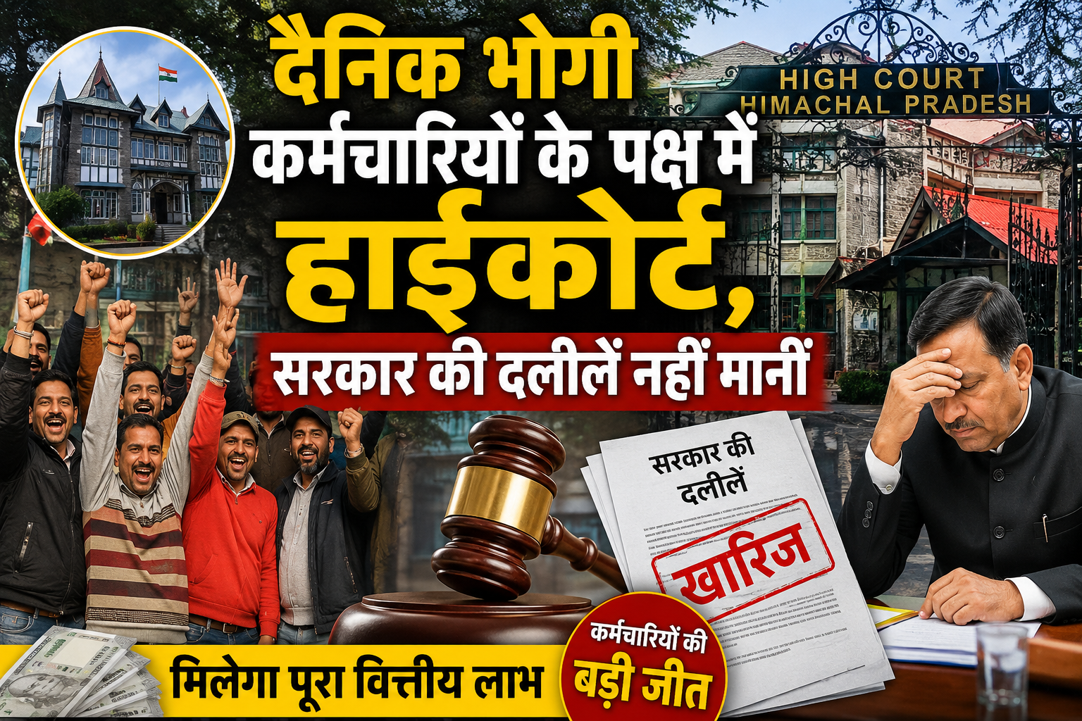 दैनिक भोगी कर्मचारियों की बड़ी जीत: हाईकोर्ट ने कहा- मिलेगा पूरा...