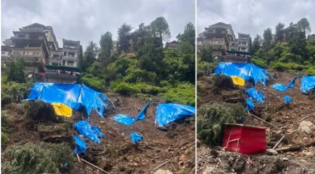 शिमला के पंथाघाटी में भूस्खलन का खतरा, दहशत में लोग; एक घर और फ्लैट खाली करवाए गए