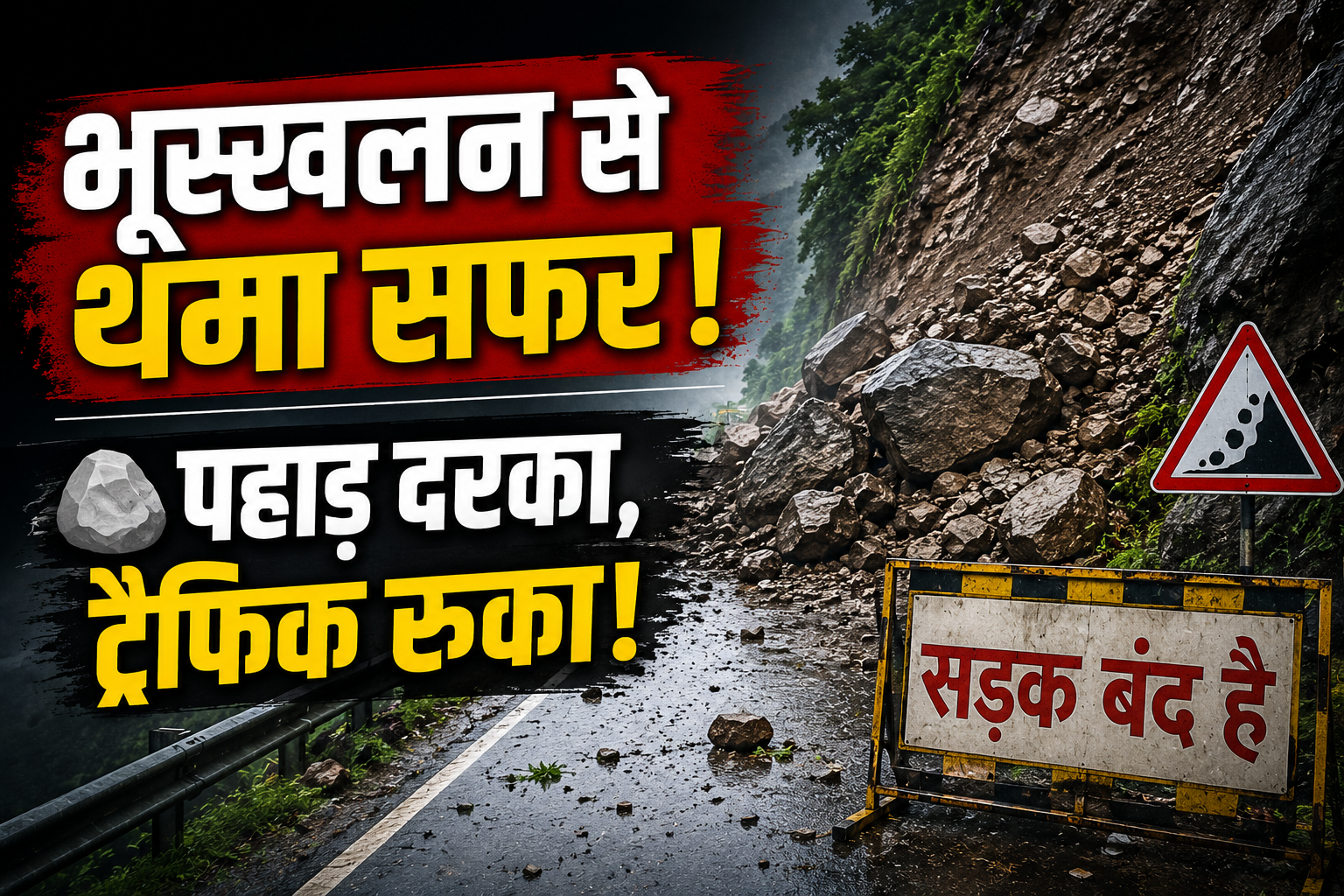 मटौर-शिमला हाईवे पर मलबा गिरने से आवाजाही रुकी, बिलासपुर पुलिस न...