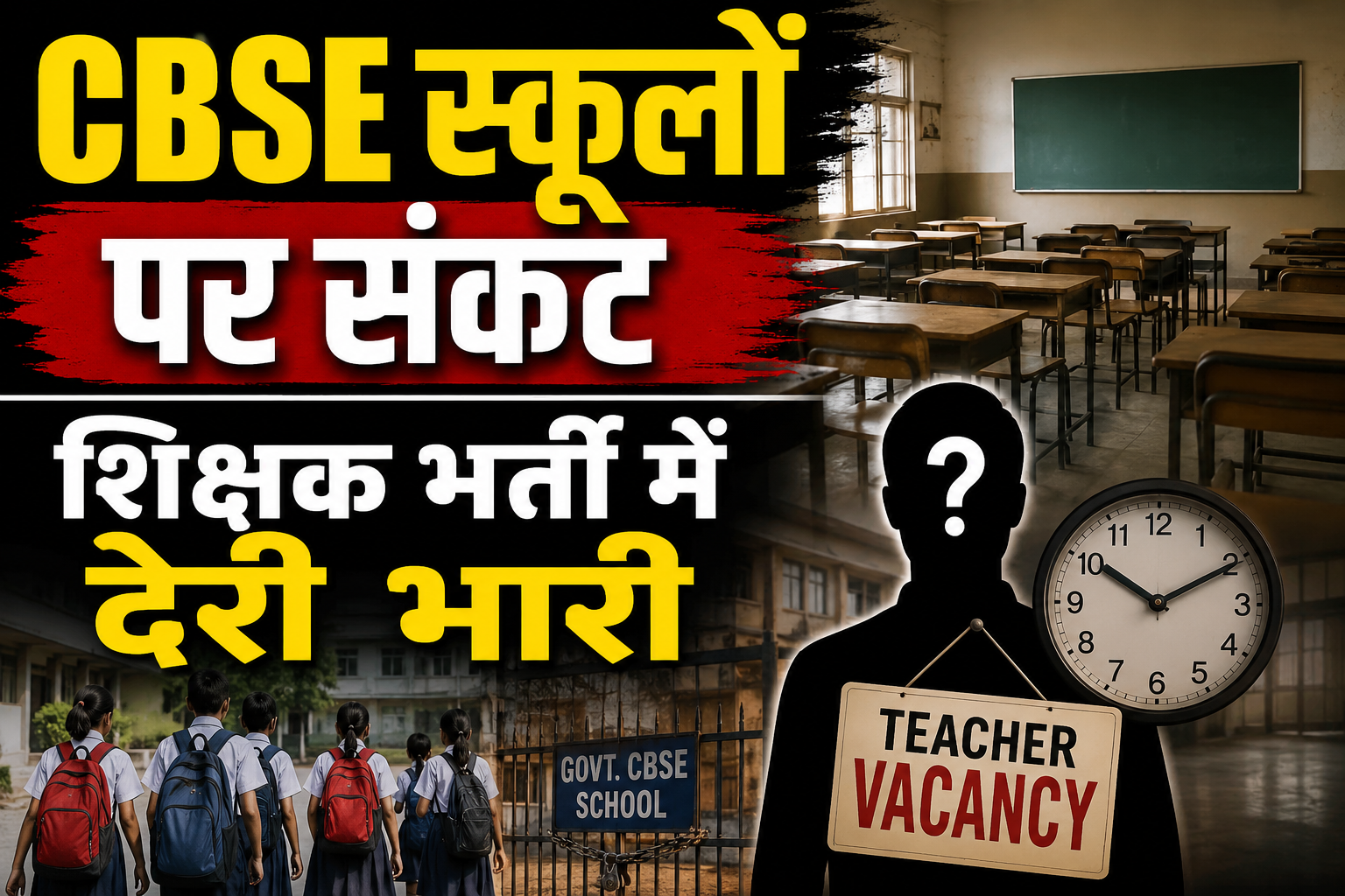 CBSE मॉडल पर संकट! स्कूलों में शिक्षक नहीं, अब तक हजारों छात्र बदल चुके स्कूल