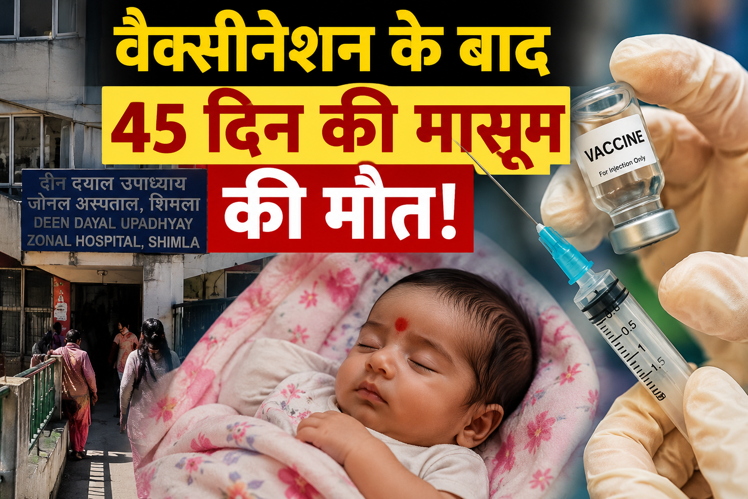 किलकारियां थमीं, मातम पसरा: इंजेक्शन के बाद 45 दिन की बच्ची की संदिग्ध मौत, अस्पताल पर लापरवाही के आरोप