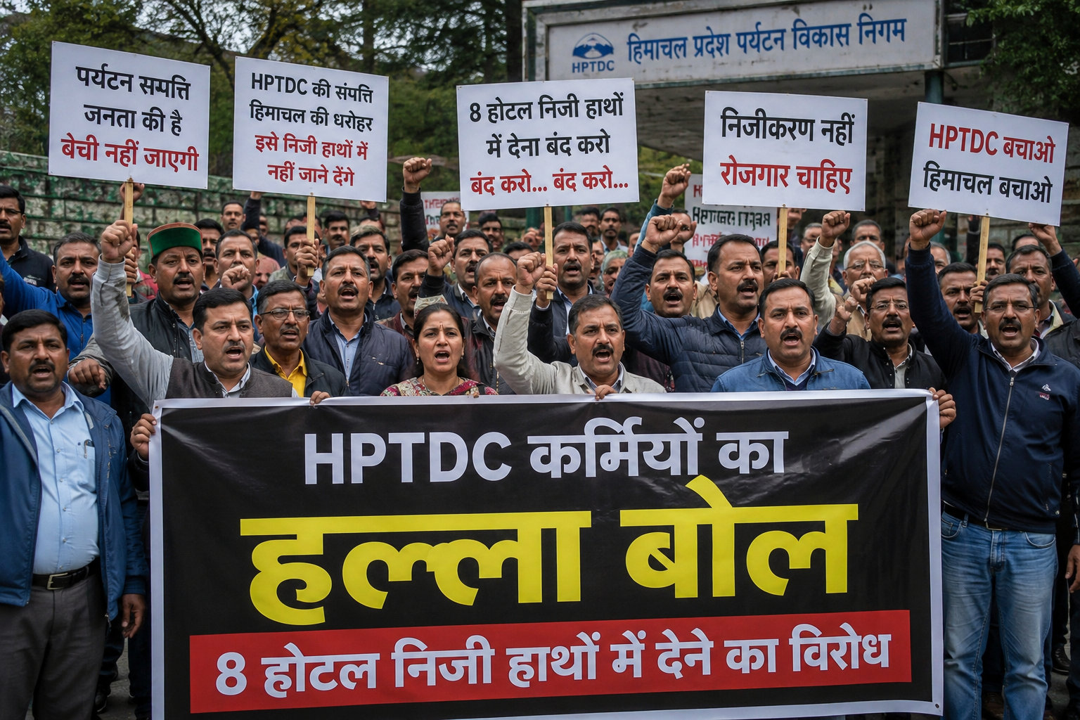 'होटल हिमाचल के ताज, इन्हें नीलाम मत करो सरकार', HPTDC कर्मियों...