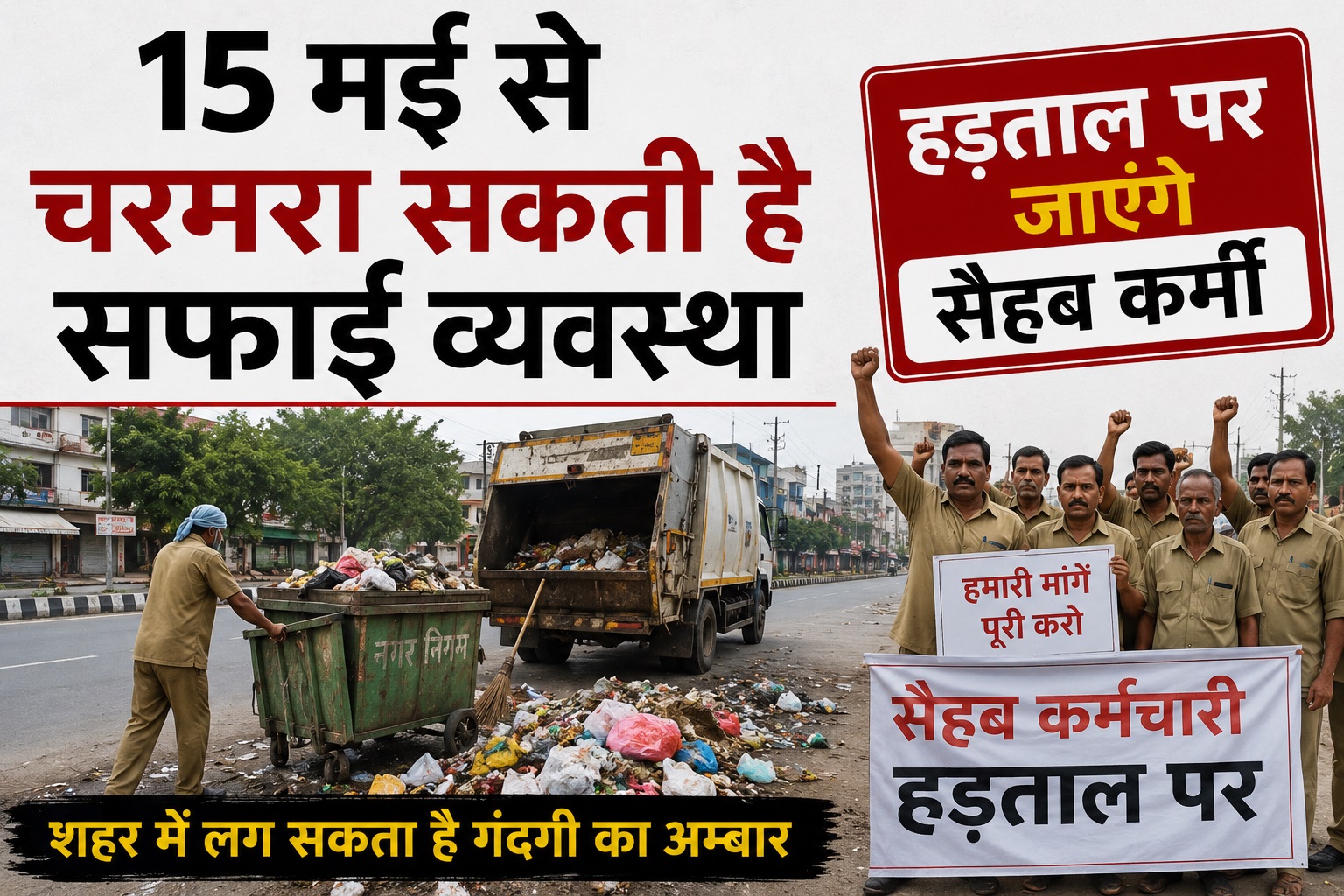 शिमला में 15 मई से चरमरा सकती है सफाई व्यवस्था, हड़ताल पर जाएंगे...