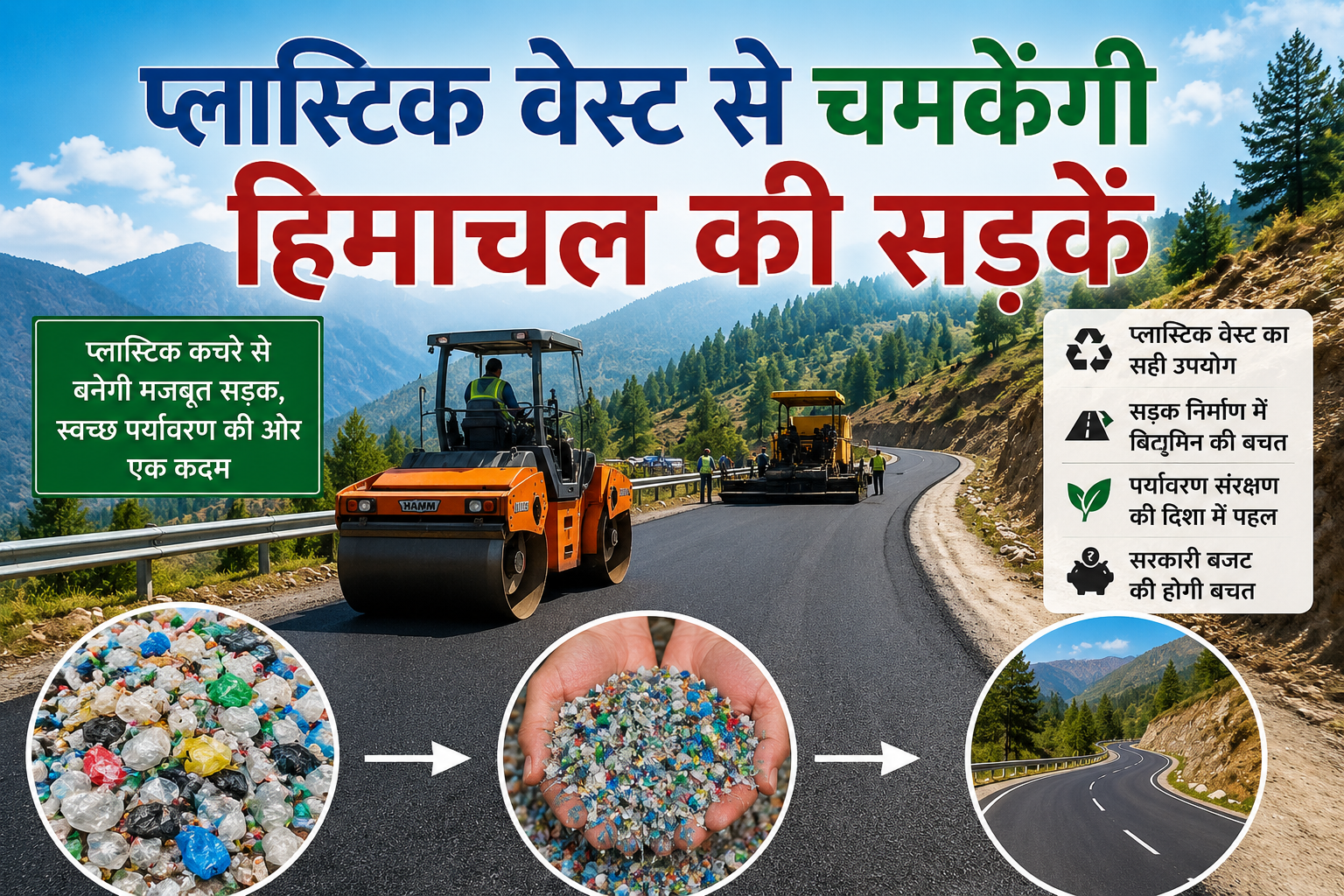 प्लास्टिक कचरे से बनेंगी हिमाचल की सड़कें, सरकार ने जारी की नई एसओपी