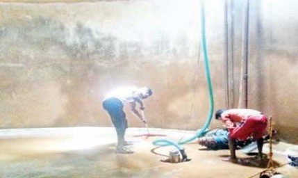 जल जनित बीमारियों के बचाव को लेकर मुख्य भंडारण टैंकों को किया जा...