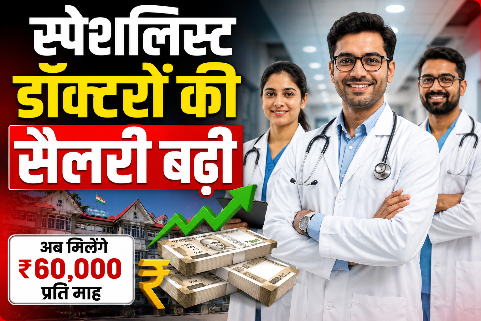 हिमाचल में स्पेशलिस्ट डॉक्टरों के वेतन में भारी बढ़ोतरी, अब मिलेंगे 60 हजार रुपये प्रतिमाह