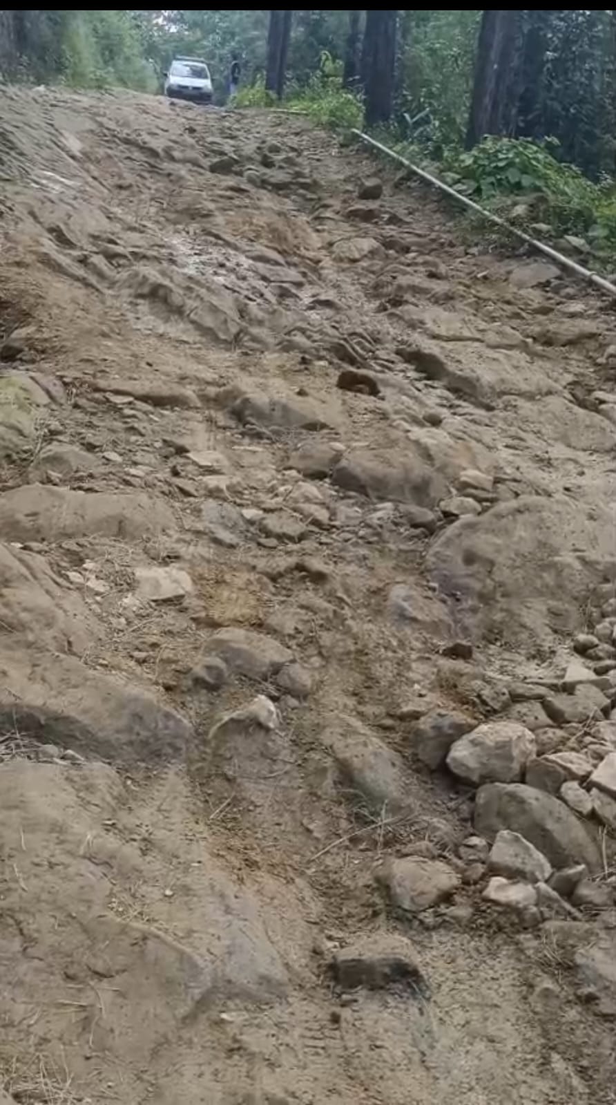 त्रिलोचन कोठी–वन्योरका सड़क की हालत खस्ताहाल