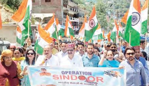 'भारत माता की जय' से गूंजा आनी, तिरंगा यात्रा में शहीदों को किया...