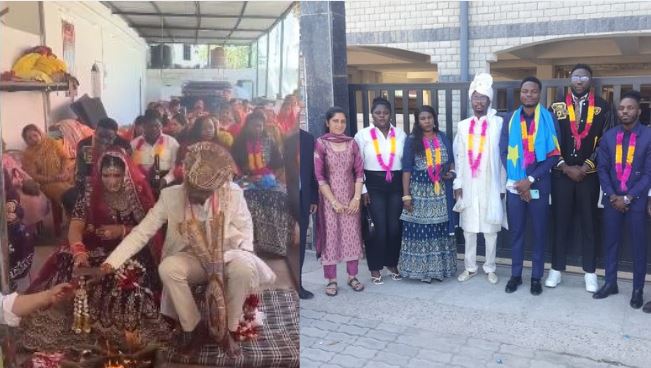 सरहदों से परे बंधा रिश्ता: सुजानपुर में विदेशी दूल्हे संग रुक्मिणी की शादी बनी प्यार की नई मिसाल