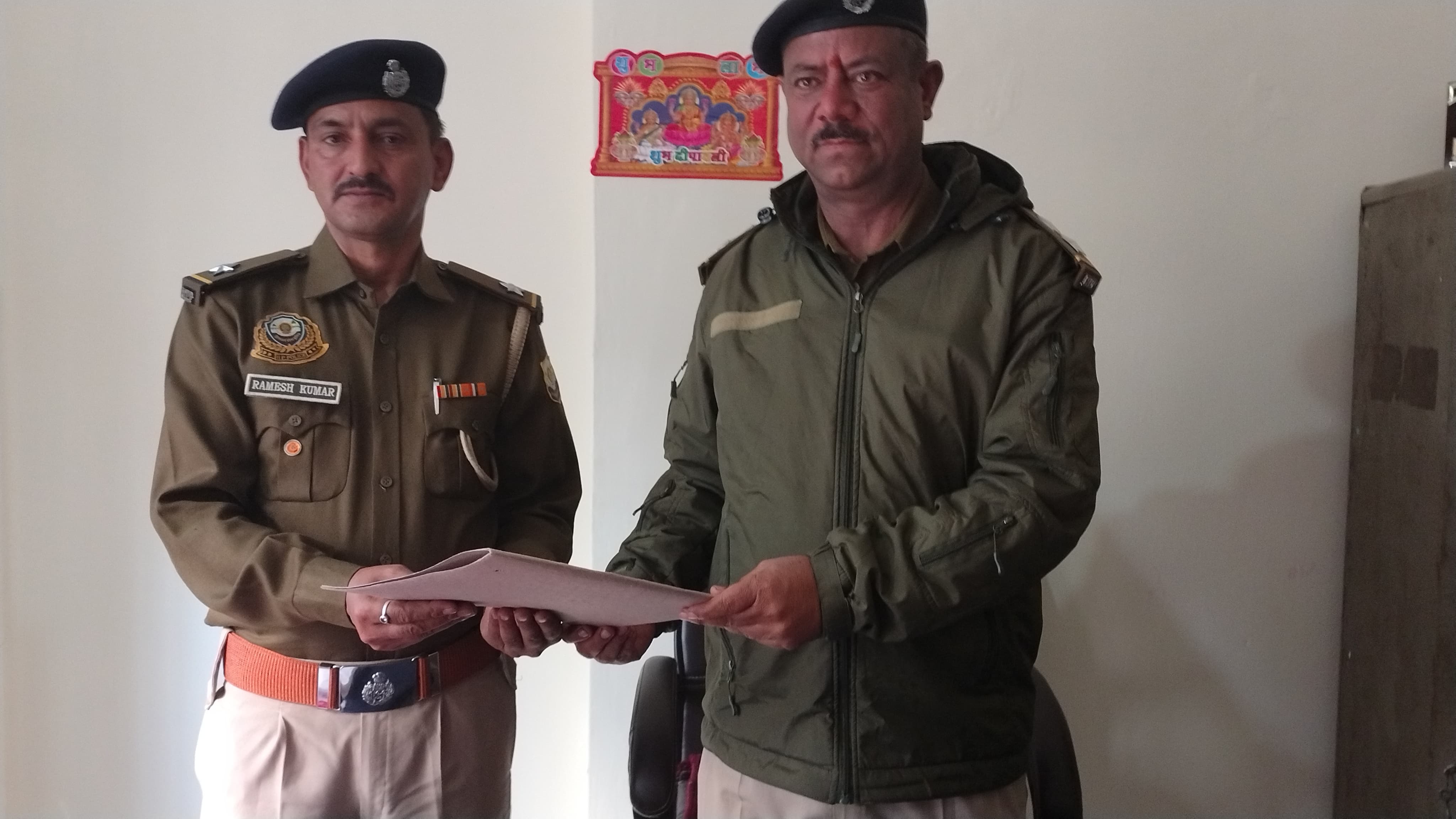 लडभड़ोल पुलिस चौकी में एएसआई रमेश कुमार ने संभाला कार्यभार