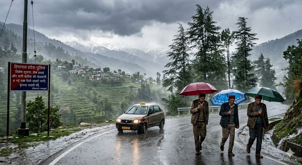 हिमाचल में बदला मौसम का मिजाज: तेज हवाओं और बारिश से गर्मी से रा...