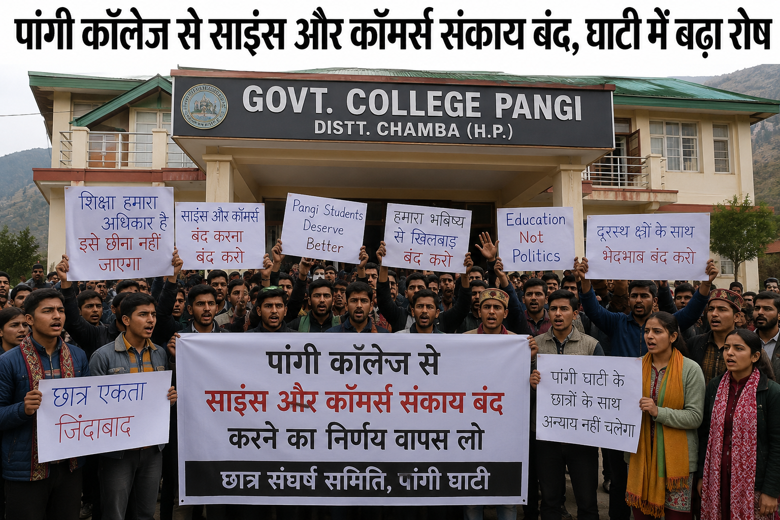 पांगी कॉलेज से साइंस और कॉमर्स संकाय बंद, घाटी में बढ़ा रोष; बहा...