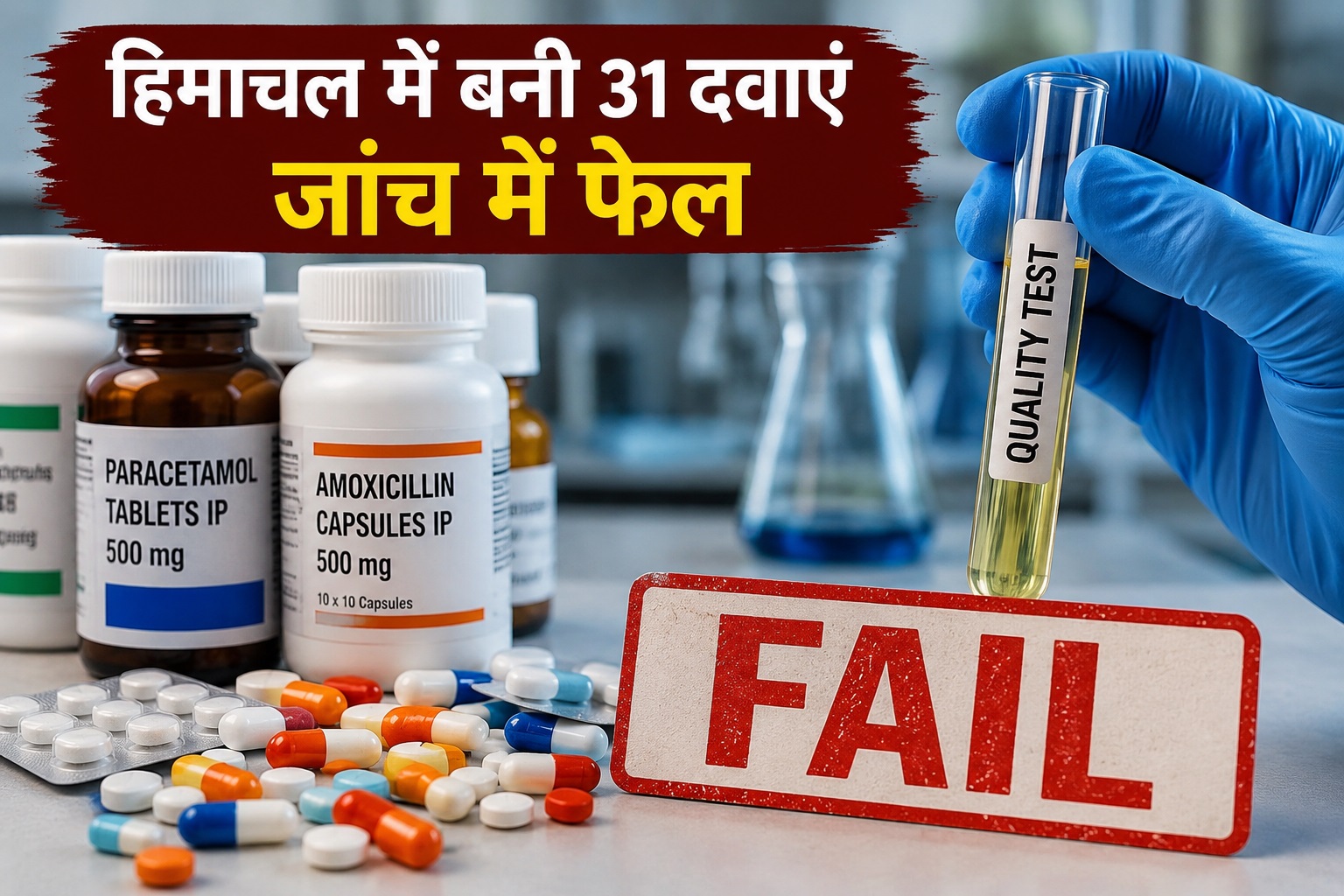 हिमाचल में बनी 31 दवाएं जांच में फेल, पेनकिलर-एंटीबायोटिक भी शामिल