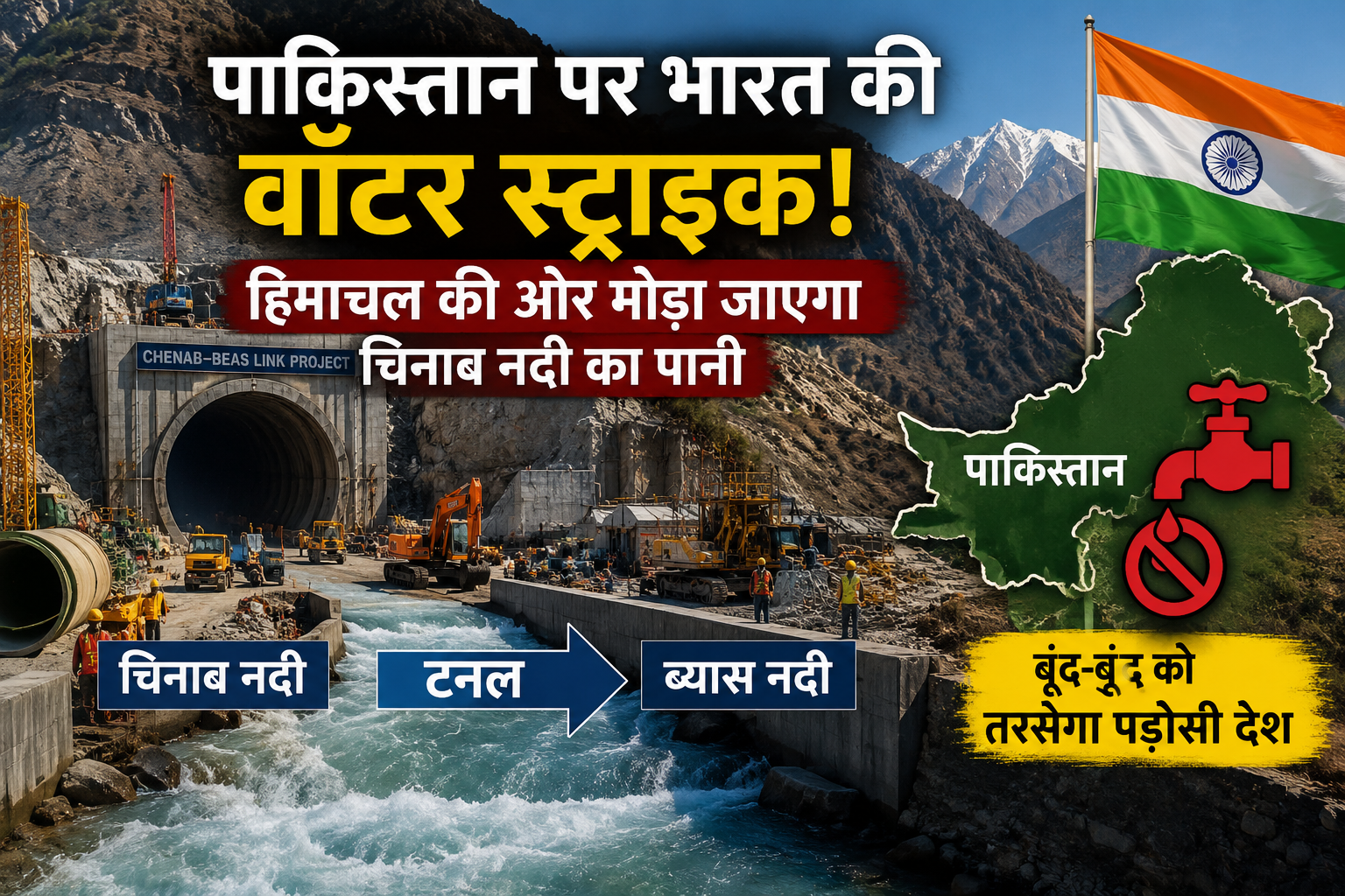 पाकिस्तान पर भारत की बड़ी ‘वॉटर स्ट्राइक’! हिमाचल से मोड़ा जाएगा...