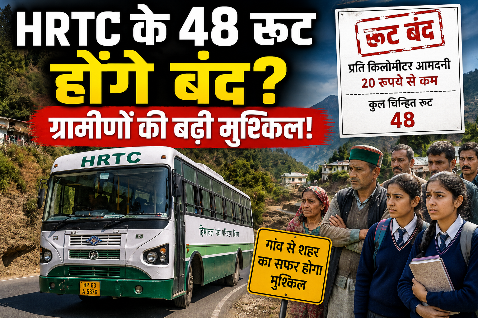 ग्रामीणों की लाइफलाइन पर संकट, सुंदरनगर के 48 HRTC रूट बंद करने...