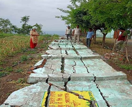 भाबी भनोत स्कूल की सुरक्षा दीवार तूफान से गिरी, बड़ी अनहोनी टली