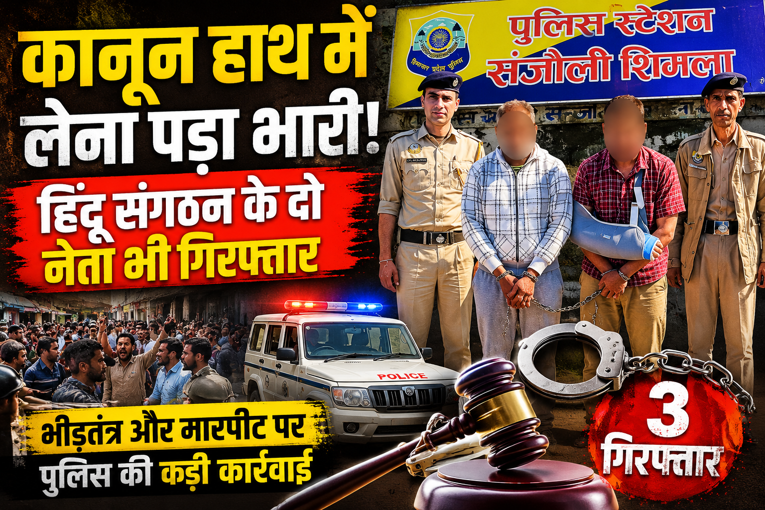 शिमला : नाबालिग से छेड़छाड़ के आरोपी की गिरफ्तारी, जुलूस निकालने...