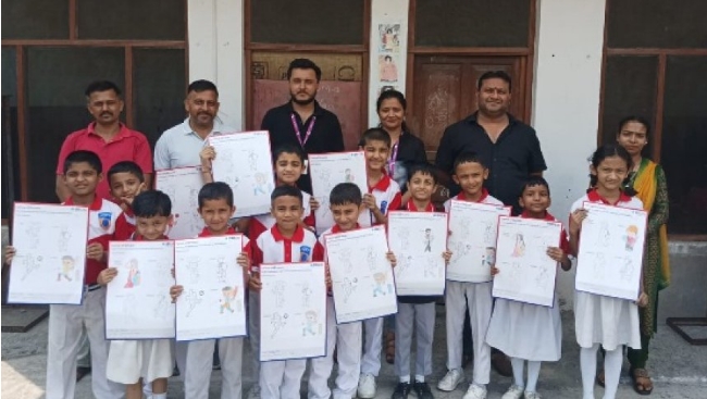  Painting competition held at DAVN School Dadahu courtesy of LIC Nahan