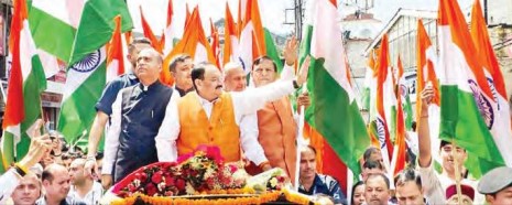 भाजपा ने तिरंगा यात्रा से सेना का बढ़ाया मनोबल : नड्डा