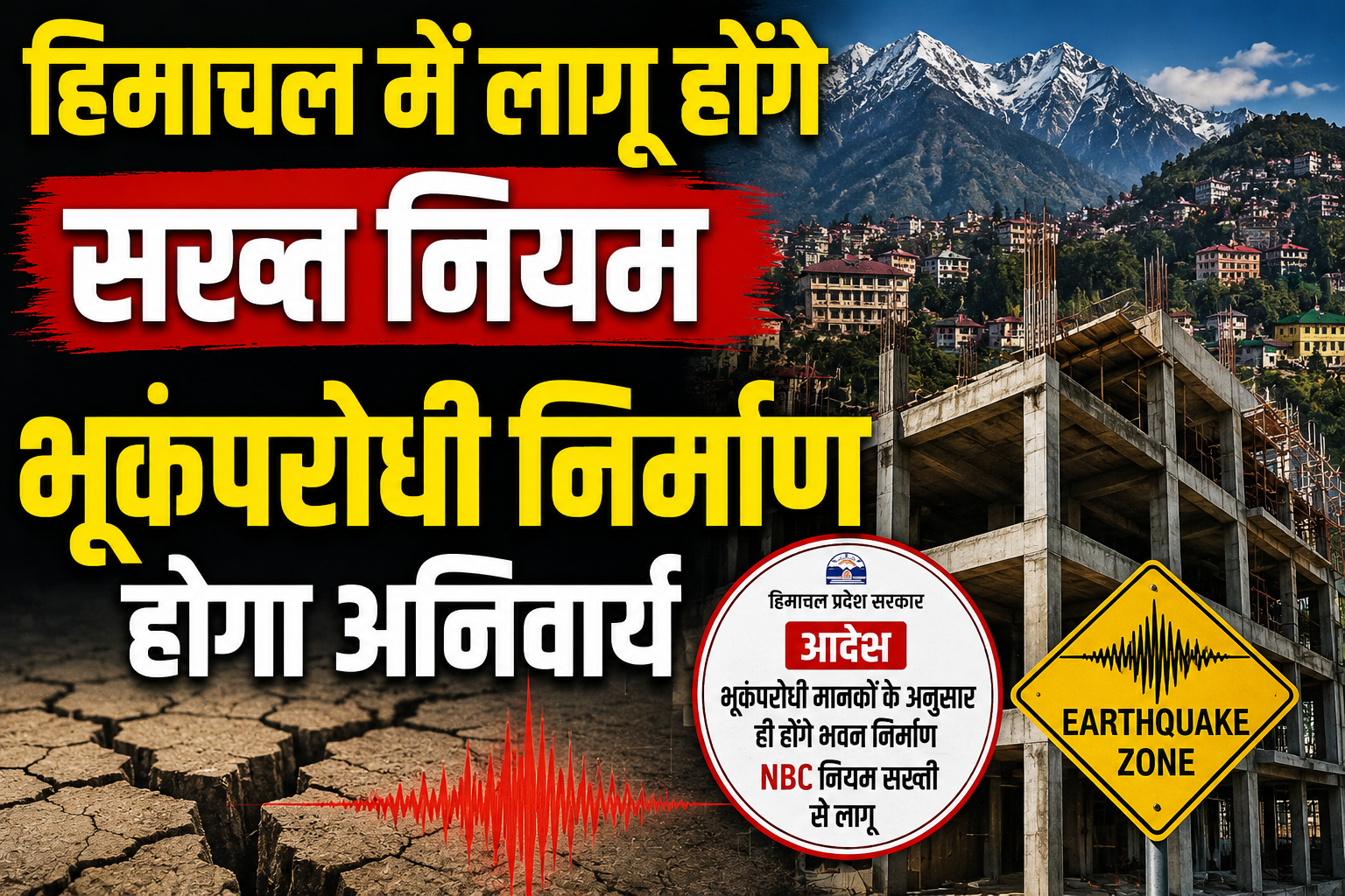 भूकंप से निपटने को हिमाचल का बड़ा कदम, अब भूकंपरोधी मानकों के अन...