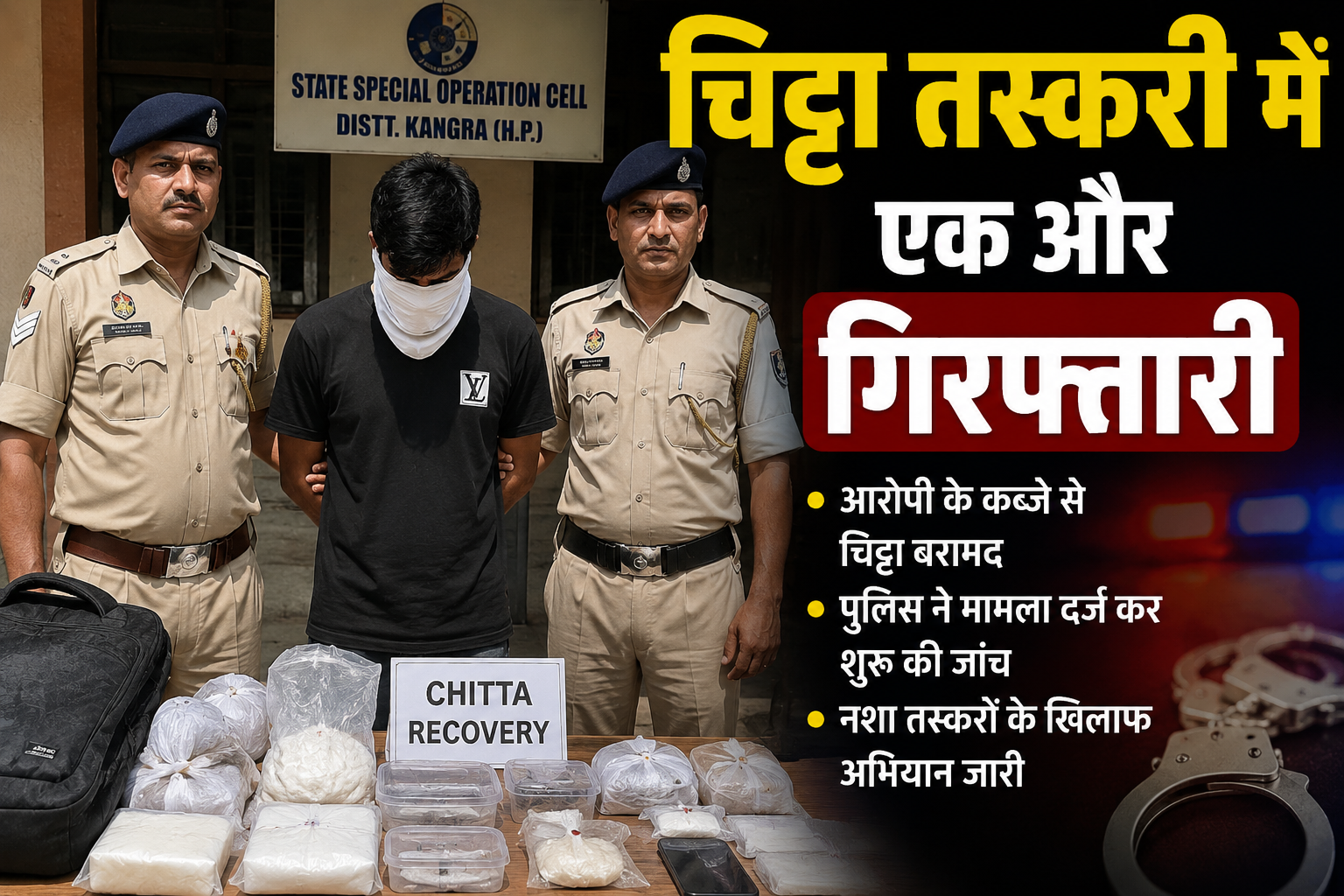 शिमला : चिट्टा तस्करी में एक और गिरफ्तारी, बैंक खातों और कॉल रिकॉर्ड से हुआ खुलासा