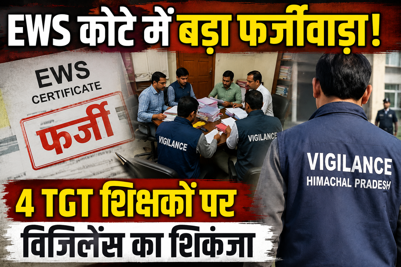 EWS कोटे में फर्जीवाड़े का आरोप: TGT मेडिकल शिक्षकों पर विजिलेंस...