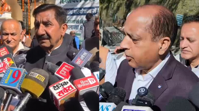 शिमला: रिज मैदान पर गांधी-शास्त्री जयंती पर श्रद्धांजलि, राज्यपाल कविंदर गुप्ता, उपमुख्यमंत्री मुकेश अग्निहोत्री और नेता प्रतिपक्ष जयराम ठाकुर ने अर्पित किए पुष्प
