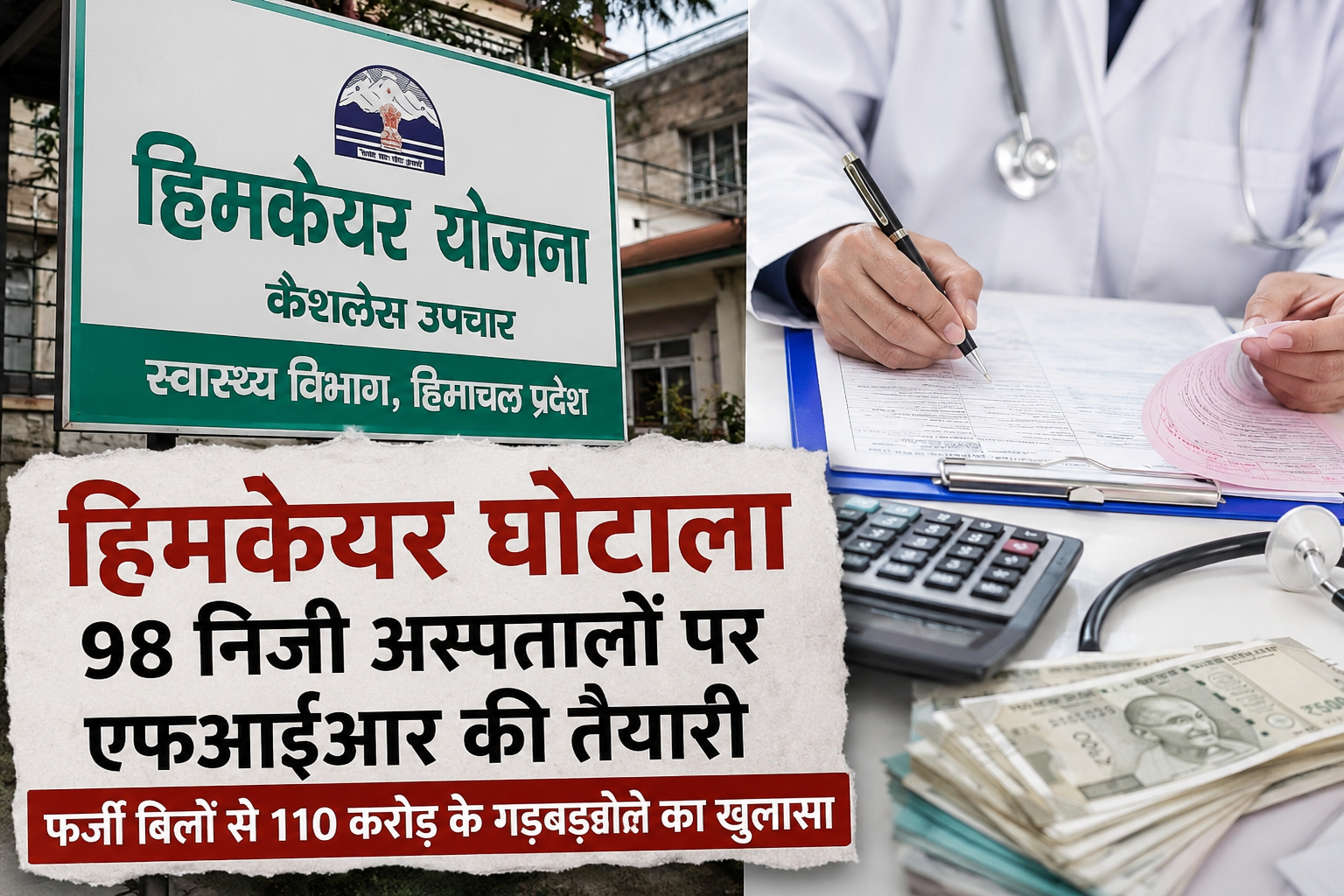 हिमकेयर घोटाले में बड़ा खुलासा! 98 निजी अस्पतालों पर FIR की तैया...